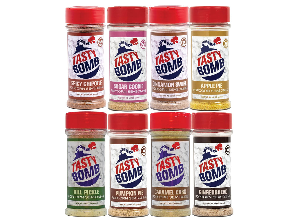 Variety Pack – 8 Gourmet Flavors – Dill Pickle, Sugar Cookie, Gingerbread, Pumpkin Pie, Apple Pie, Cinnamon Swirl, Caramel Corn & Spicy Chipotle – All‑Natural, Non‑GMO & Gluten‑Free