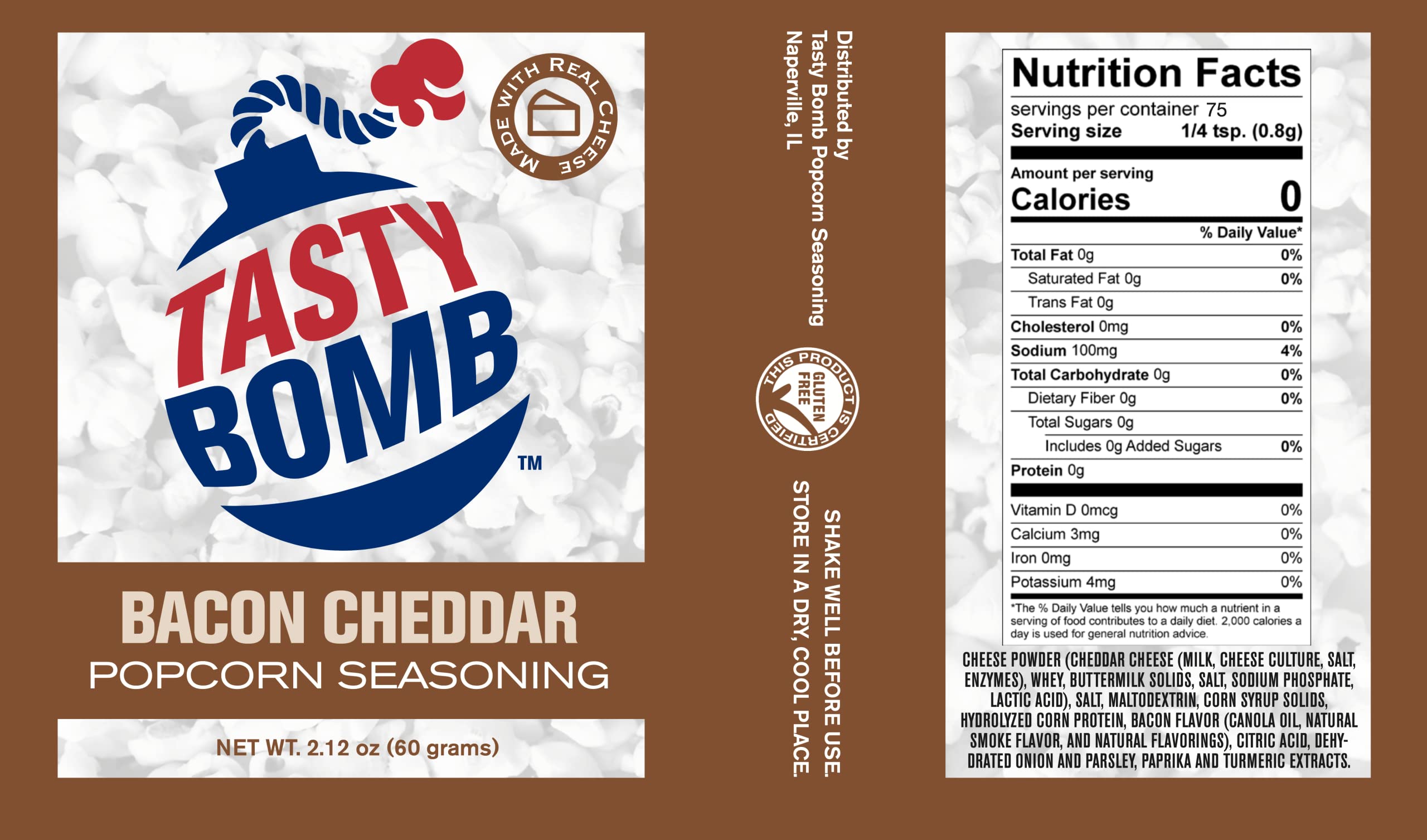 Bacon Cheddar- Flavorful Popcorn Seasoning