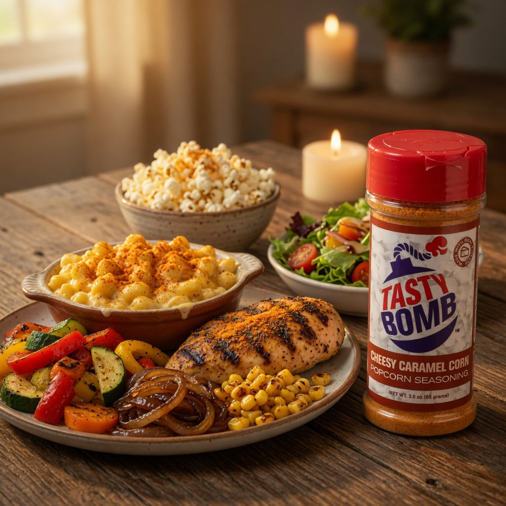 Cheesy Caramel Corn - Flavorful Popcorn Seasoning