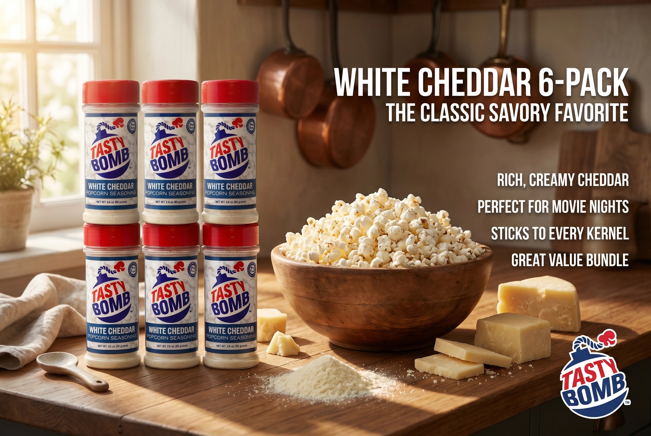 6 Pack - White Cheddar